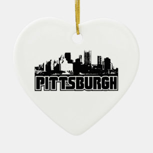 Pittsburgh-Skyline Keramik Ornament