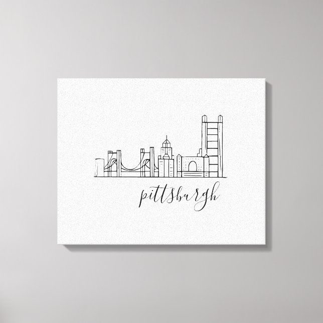 Pittsburgh Skyline Leinwanddruck (Vorderseite)