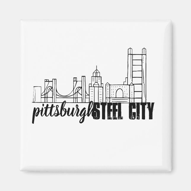 Pittsburgh Skyline Magnet (Vorne)
