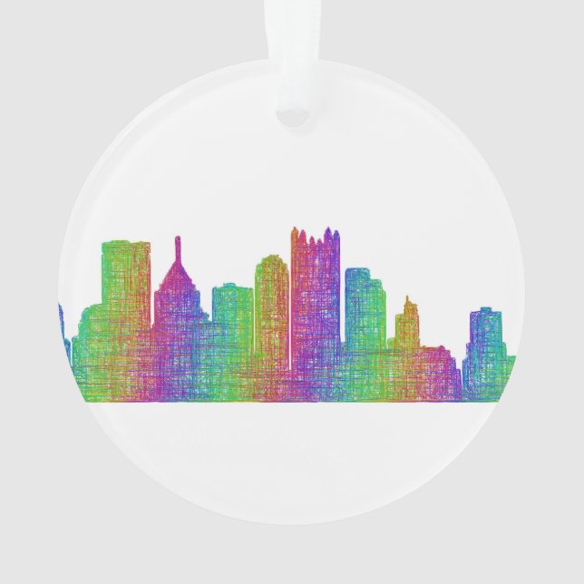 Pittsburgh-Skyline Ornament (Rückseite)