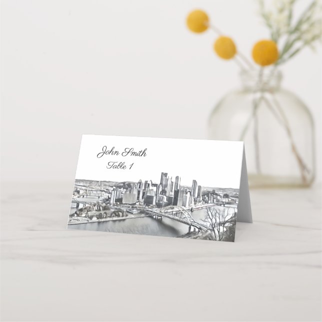 Pittsburgh Skyline-Platzkarten Platzkarte (Vorderseite)