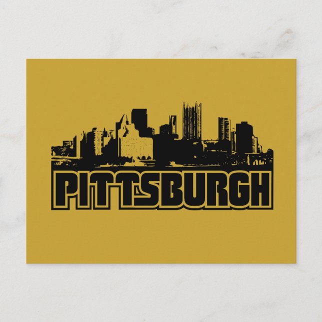 Pittsburgh Skyline Postkarte (Vorderseite)