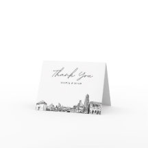 Pittsburgh Skyline Sketch Blank Danke Karte