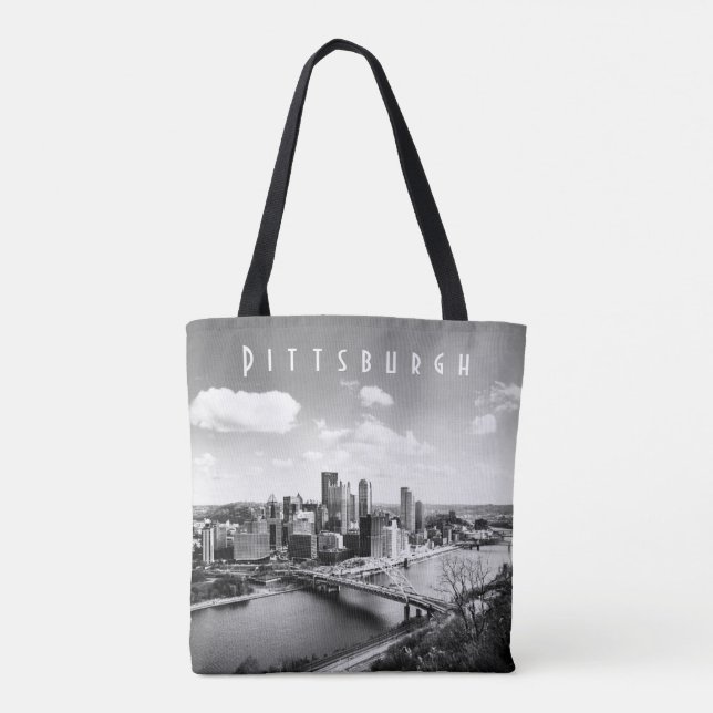 Pittsburgh Skyline Tote Bag Tasche (Rückseite)