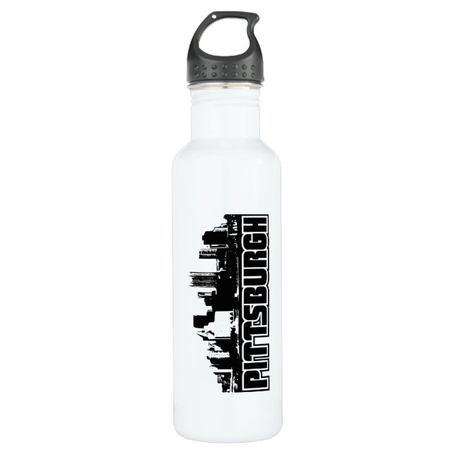 Pittsburgh-Skyline Trinkflasche (Vorderseite)