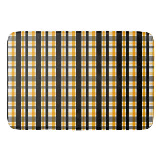 Pittsburgh Sportfan Black Yellow Gold Kariert Badematte