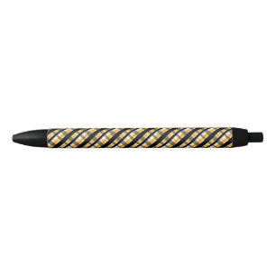 Pittsburgh Sportfan Black Yellow Gold Kariert Kugelschreiber