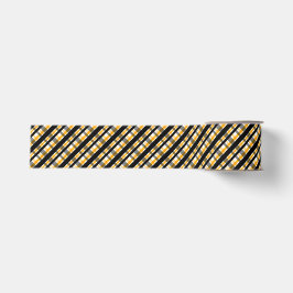 Pittsburgh Sportfan Black Yellow Gold Kariert Ripsband