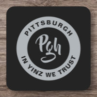 Pittsburgh Sports Yinz Custom Barware Square Pap
