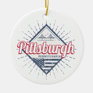 Pittsburgh Stadt Vereinigte Staaten Pennsylvania U Keramik Ornament