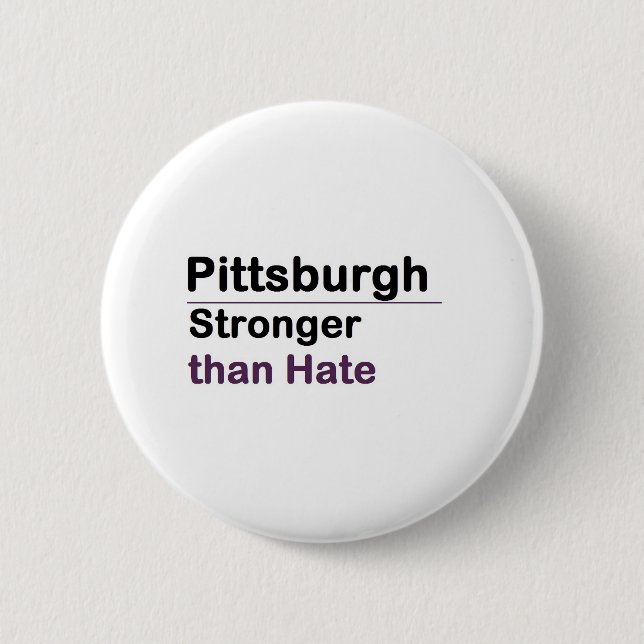 Pittsburgh stärker als Hass Button (Vorderseite)