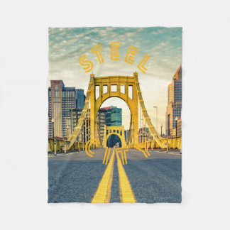 Pittsburgh Steel City Skyline 412 Pennsylvania Can Fleecedecke
