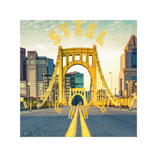 Pittsburgh Steel City Skyline 412 Pennsylvania Leinwanddruck