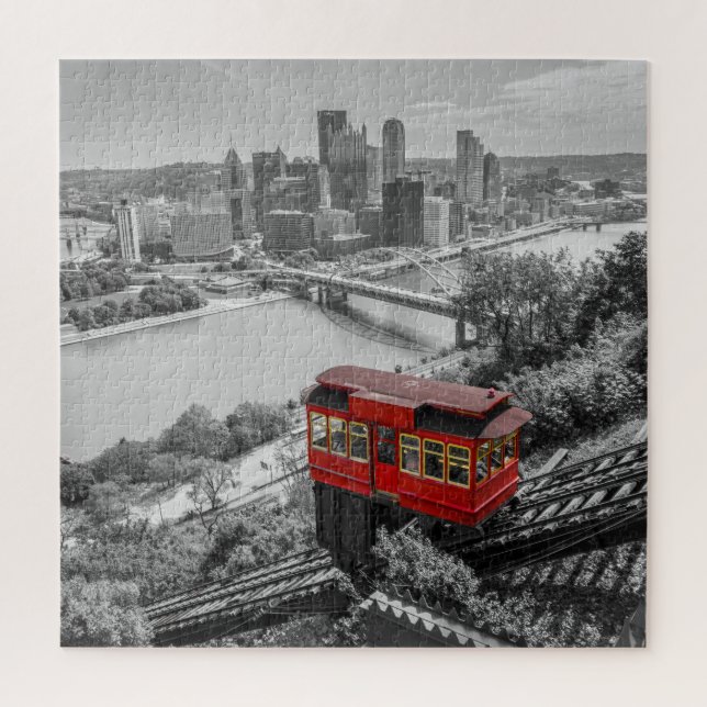 Pittsburgh Steel City Skyline Incline Fotografie (Vertikal)
