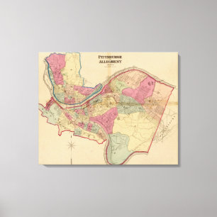 Pittsburgh und Allegheny Leinwanddruck