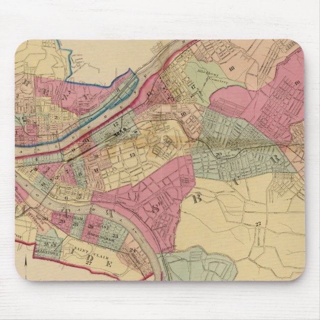 Pittsburgh und Allegheny Mousepad (Vorne)