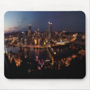 Pittsburgh via Monongahela Schräe Mousepad