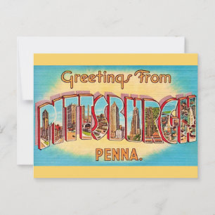 Pittsburgh Vintage Grußpostkarte Postkarte