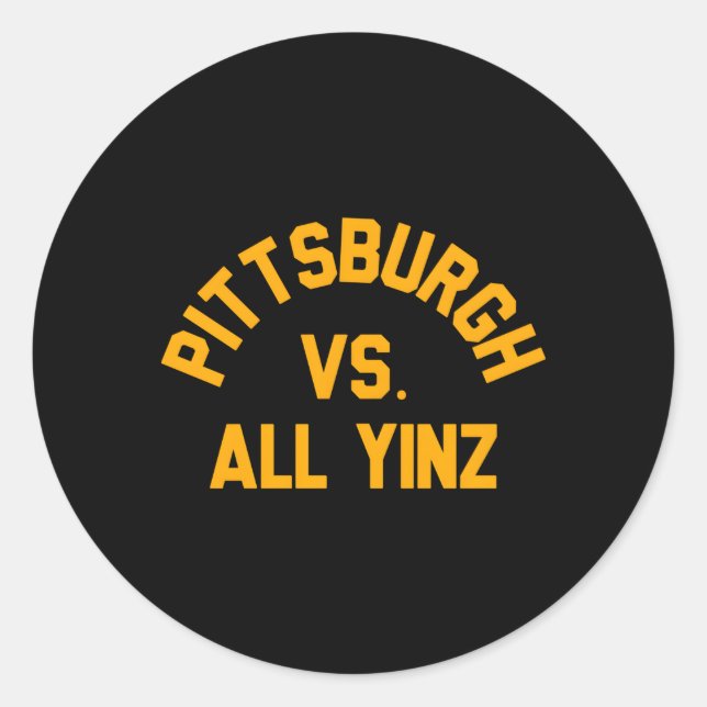 Pittsburgh Vs All Yinz Super Sports Fan Runder Aufkleber (Vorderseite)