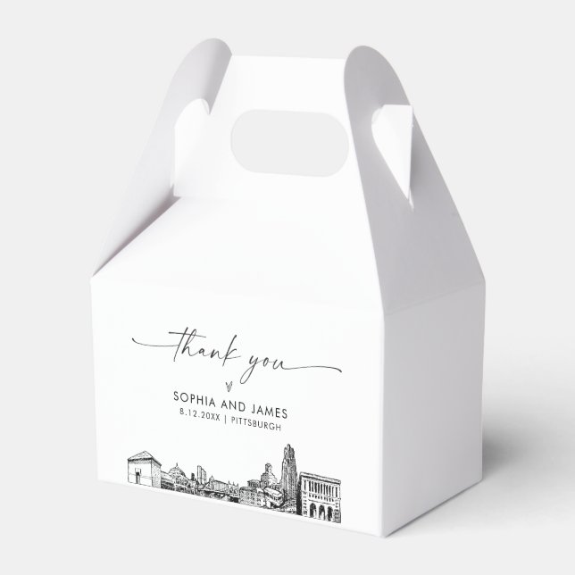 Pittsburgh Wedding Personalisiert Gevor Box Geschenkschachtel (Vorderseite)