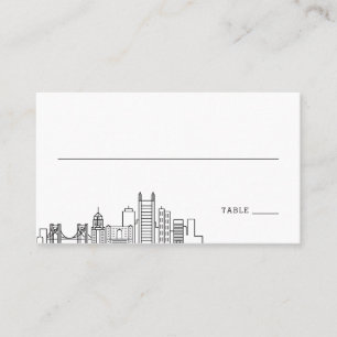 Pittsburgh Wedding Platzkarten vorne und hinten
