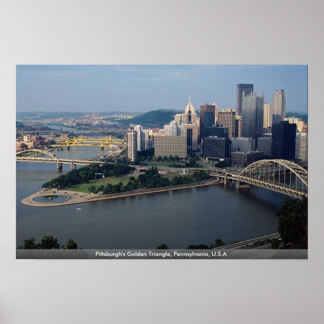 Pittsburghs Goldenes Dreieck, Pennsylvania, USA Poster (Vorne)