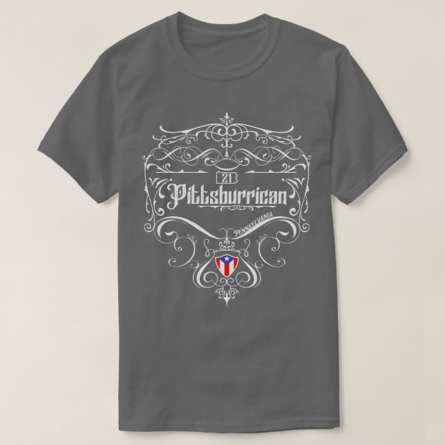 Pittsburrisch Vintager Stil T-Shirt (Design vorne)