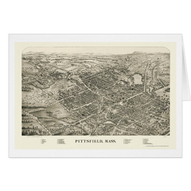 Pittsfield, carte panoramique de mA - 1899 (Devant horizontal)
