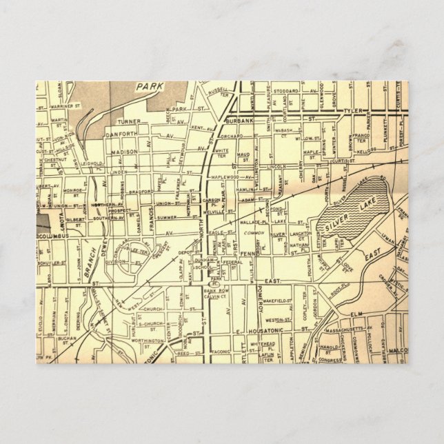 Pittsfield, MA Carte Vintage (Devant)