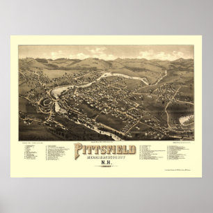 Pittsfield, NH Panoramic Map - 1884 Poster