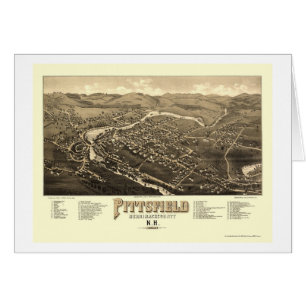 Pittsfield, panoramische Karte NH - 1884