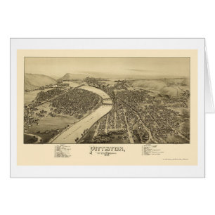 Pittston, panoramische Karte PAs - 1892