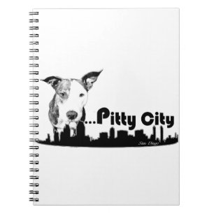 Pitty City PitBull Terrier Staffordshire San Diego Notizblock