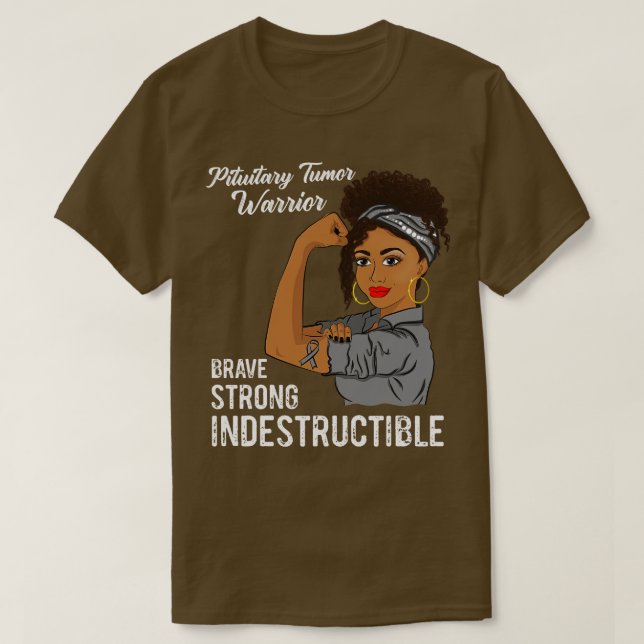 Pituitäre Tumorkriegerin unstrukturierbare Überleb T-Shirt (Design vorne)