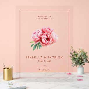 Pivoine Aquarelle Rose Romantique
