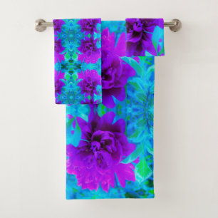 Pivoine violette lunatique avec beau feuillage