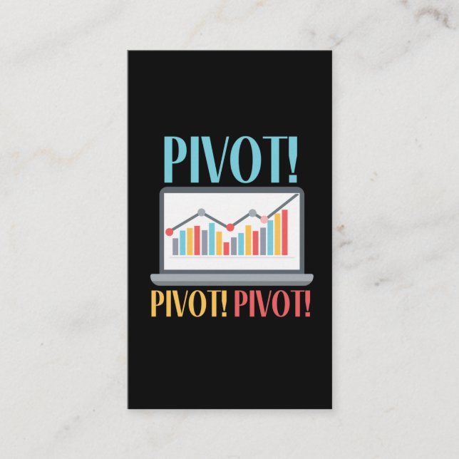 Pivot Analytics Finance Data Science Computer Visitenkarte (Vorderseite)