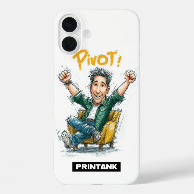 Pivot Cartoon iPhone 16/15 Case｜Gift for Aries 16 Plus Hülle (Rückseite)