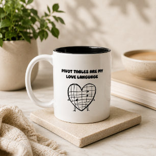 Pivot-Tabellen Meine Liebessprache Daten Leidensch Zweifarbige Tasse