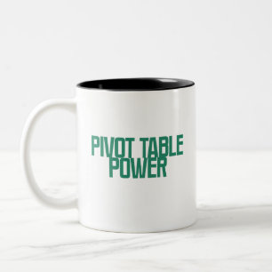 Pivot-Tabellen-Power Excel-Datenanalyse-Design Zweifarbige Tasse