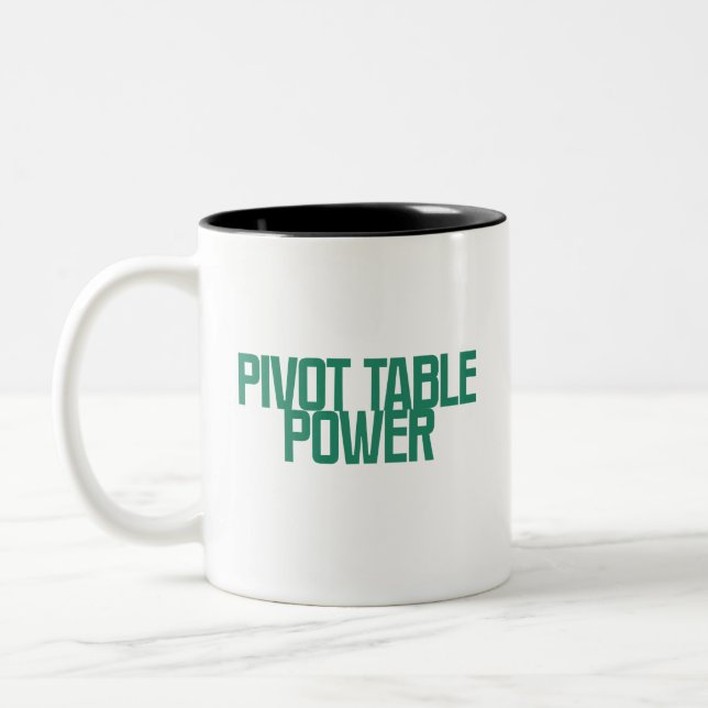 Pivot-Tabellen-Power Excel-Datenanalyse-Design Zweifarbige Tasse (Links)