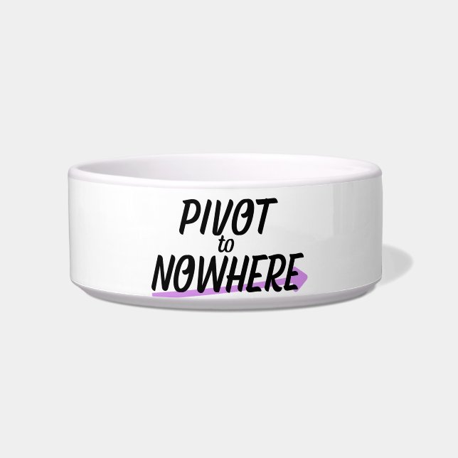 Pivot to Nowhere | Modern Ceramic Pet Bowl Napf (Vorderseite)