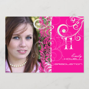Pix Dezines Abschluss, Bellissimo Damask Einladung