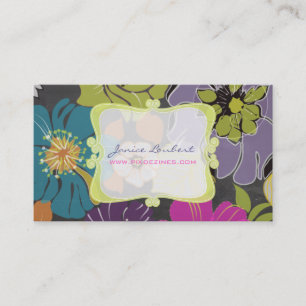 Pix Dezines alegre Retro-Blume/Tafel Visitenkarte