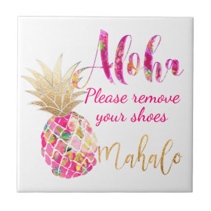Pix Dezines Aloha Ananas, heiß rosa Fliese