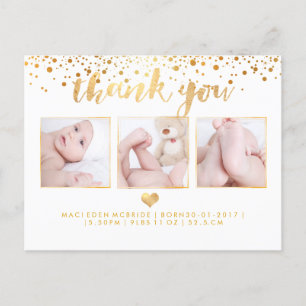 Pix Dezines Baby Dusche Danke / Dazzled Imitate Go Ankündigungspostkarte