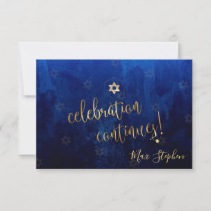Pix Dezines Bar Mitzvah Celebration Cards ✡ Marine RSVP Karte