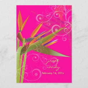 Pix Dezines Bird of Paradise+Wirbel/DIY-Farben Einladung