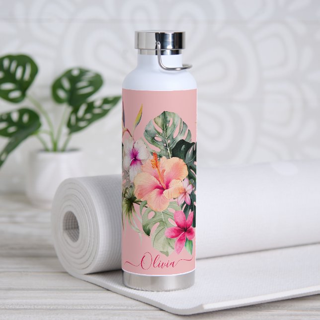 Pix Dezines Blume Tropisches Paradies Trinkflasche (Yoga)