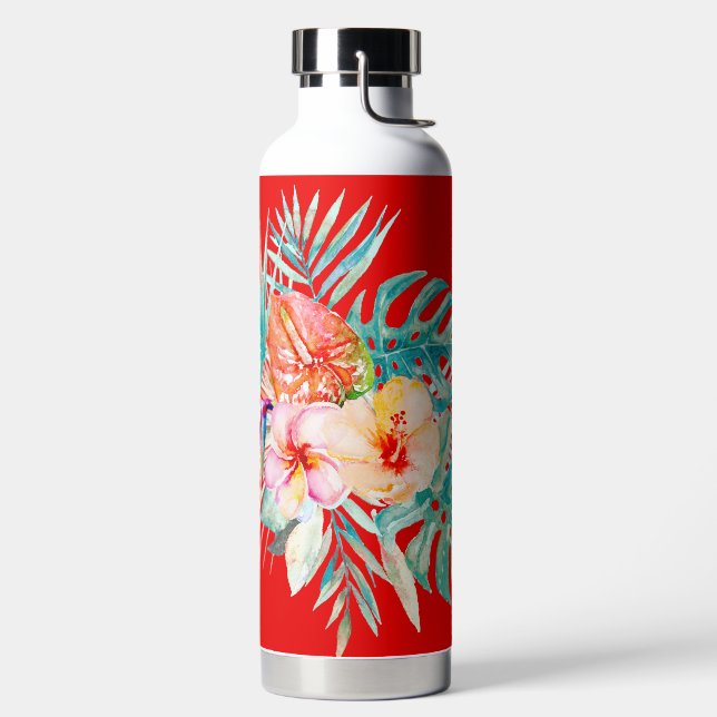 Pix Dezines Blume Tropisches Paradies Trinkflasche (links)